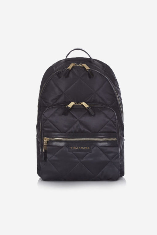 TIBA + MARL – ELWOOD BACKPACK QUILTED BLACK/GOLD