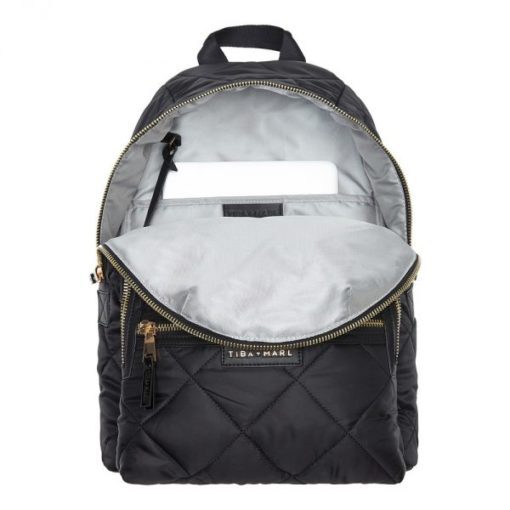 TIBA + MARL – ELWOOD BACKPACK QUILTED BLACK/GOLD