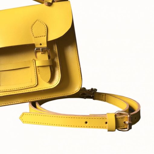 THICK AS THIEVES – SUNNY YELLOW 8.5″ LEATHER SATCHEL