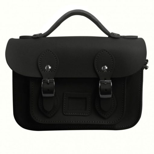 THICK AS THIEVES – BLACK 8.5″ LEATHER SATCHEL