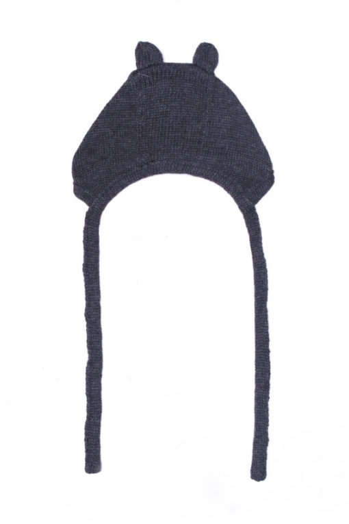 HUBBLE & DUKE – BEAR KNIT BONNET GREY MARLE