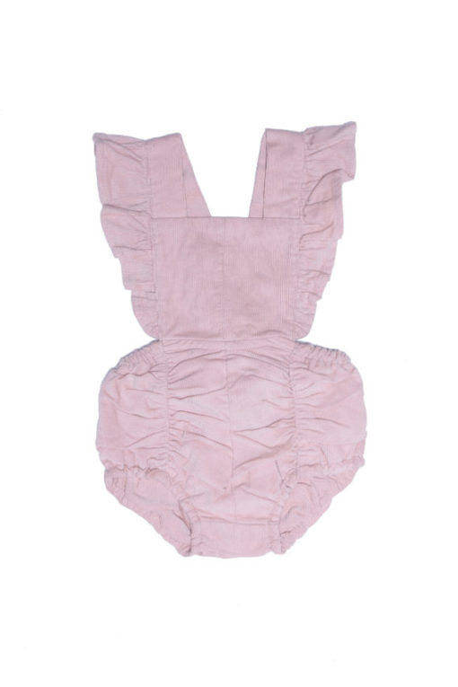 HUBBLE & DUKE – AUDREY RUFFLE VINTAGE ROMPER BLUSH