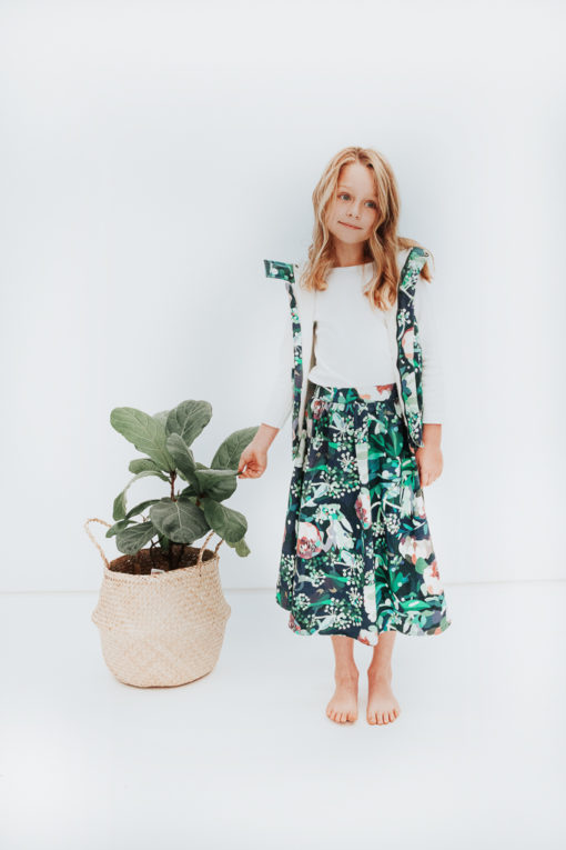 HUBBLE & DUKE – SADIE MAXI SKIRT BOTANICAL PRINT