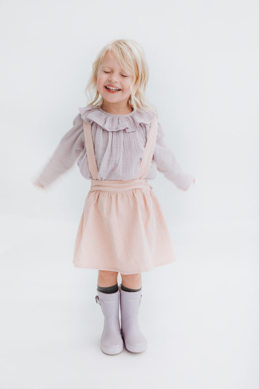 HUBBLE & DUKE – GRETA PINAFORE SKIRT BLUSH