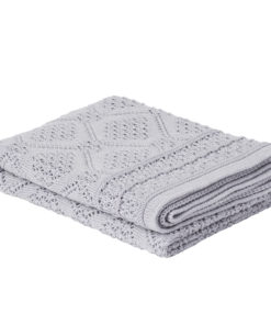 Heirloom Baby Merino Blanket – Geometric Cygnet Grey