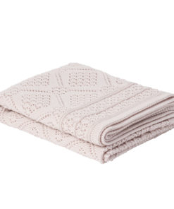 Heirloom Baby Merino Blanket – Geometric Dusky Pink