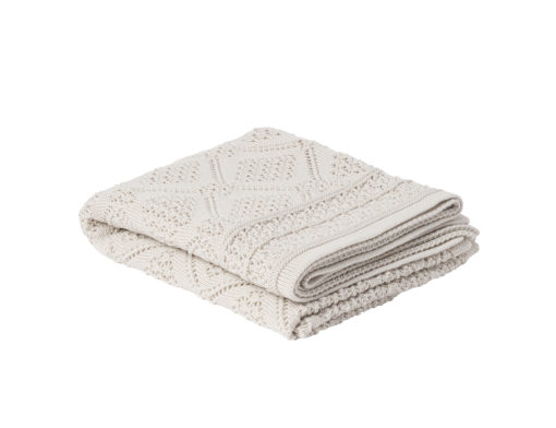 Heirloom Baby Merino Blanket – Geometric Oatmeal