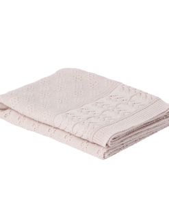 Heirloom Baby Merino Blanket – Vintage Shawl Dusky Pink