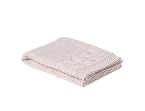 Heirloom Baby Merino Blanket – Vintage Shawl Dusky Pink
