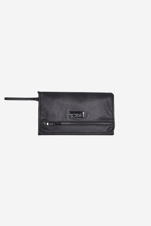 TIBA + MARL – ETTA CHANGING CLUTCH BLACK SNAKE