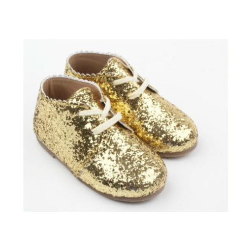 HUBBLE & DUKE – BELLE OXFORDS GOLD GLITTER