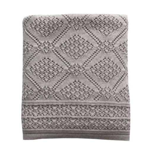 HEIRLOOM BABY LTD – GEOMETRIC BLANKET ASH 100% MERINO