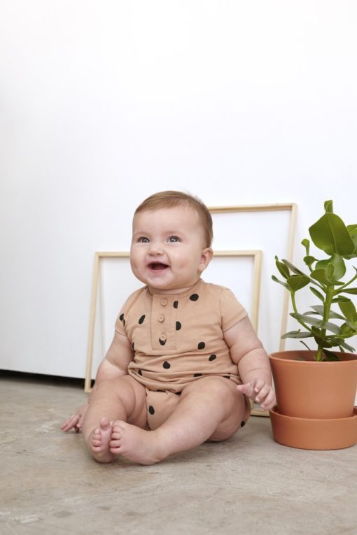 Piupia – Organic Cotton Tan Spots Romper