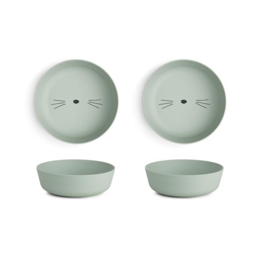 LIEWOOD – ROBERTA BAMBOO BOWL CAT DUSTY MINT