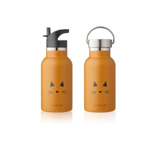 Liewood Anker Water Bottle – Cat Mustard