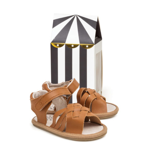 PRETTY BRAVE – Woven Brown Sandal