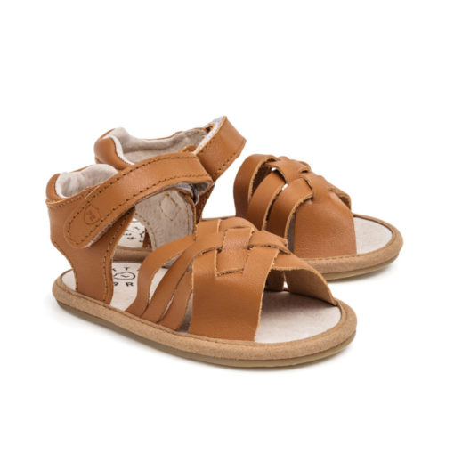 PRETTY BRAVE – Woven Brown Sandal