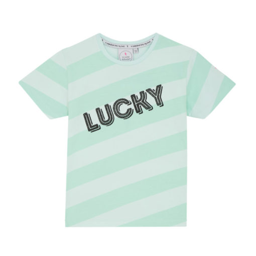 Scamp & Dude – Super Cool T-Shirt Green Lucky Stripe