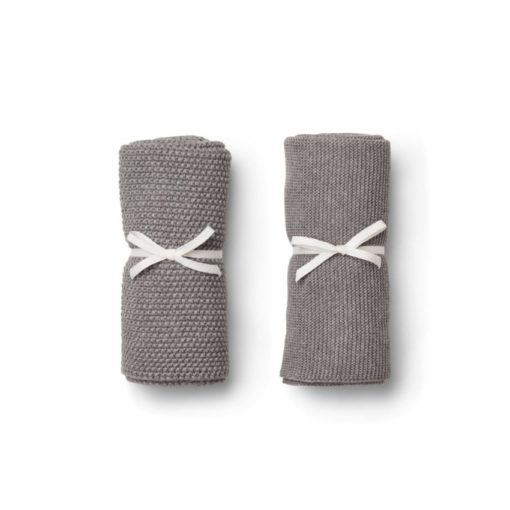 LIEWOOD – TENNA KNITTED TOWEL 2 PACK GREY MELANGE