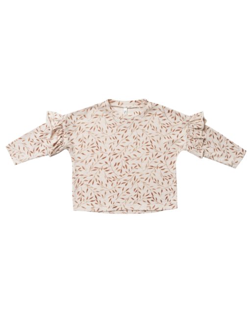 Rylee + Cru Vines Ruffle Long Sleeved Tee