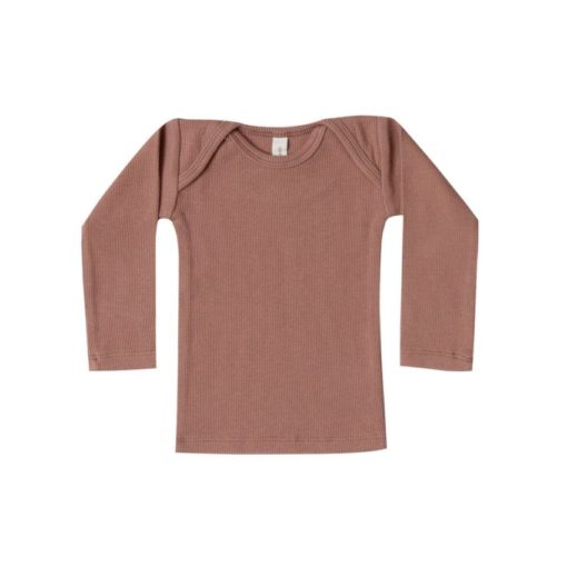 QUINCY MAE – Ribbed Lap Tee Clay