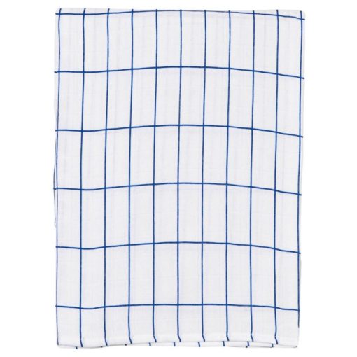 Tinycottons – Blue and White Grid Swaddle