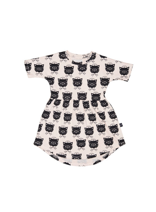 Huxbaby Sailor Cat Swirl Dress