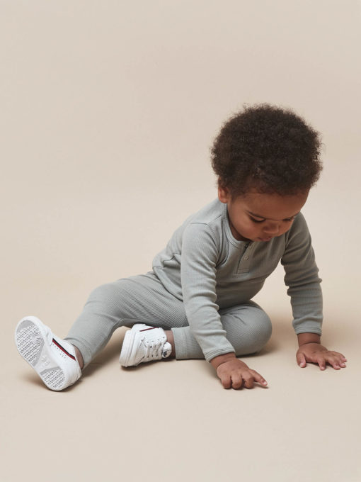 Huxbaby Rib Long Sleeved Henley Tee – Pistachio