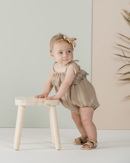 Rylee + Cru Ruffle Romper – Sand