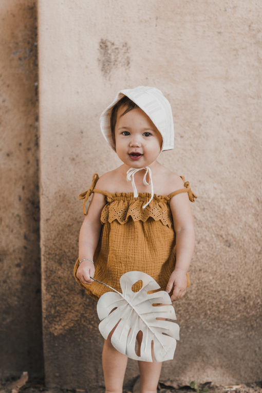 Rylee + Cru Ruffle Romper – Safron