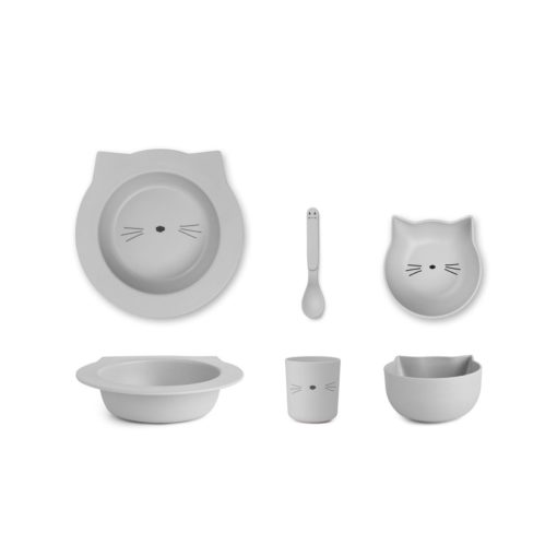 Liewood Barbara Bamboo Baby Set – Cat Dumbo Grey