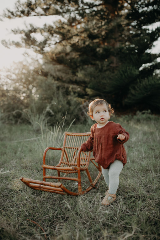 Ruffets and Co Milly Romper – Friar Brown