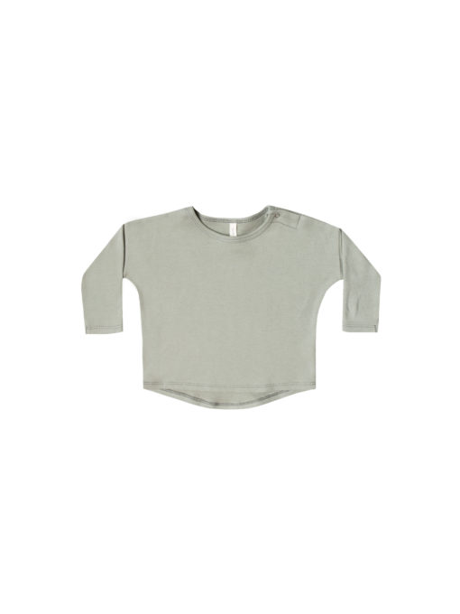 Quincy Mae Long Sleeve Baby Tee – Sage