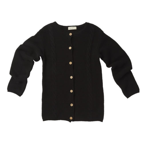 Ruffets and Co Lois Longline Cardigan – Black