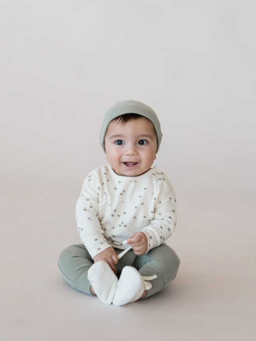 Quincy Mae Knotted Baby Hat – Sage (0-6M)