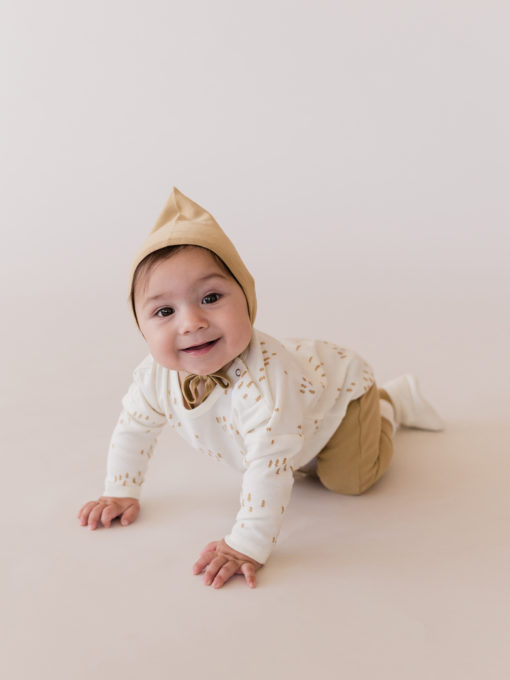 Quincy Mae Long Sleeve Baby Tee – Ivory