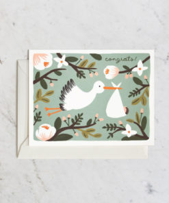 Rifle Paper Co Greeting Cards – Congratulations Stork