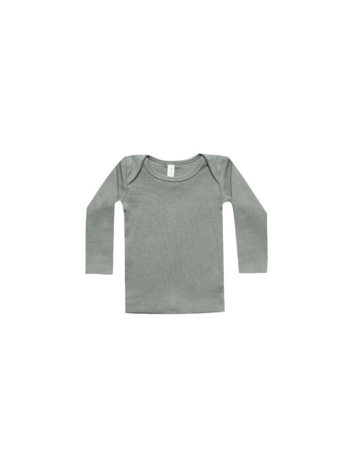 Quincy Mae Ribbed Long Sleeve Lap Tee – Eucalyptus