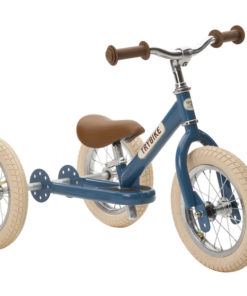 Trybike Steel 2-in-1 Balance Bike and Trike – Blue Vintage Edition