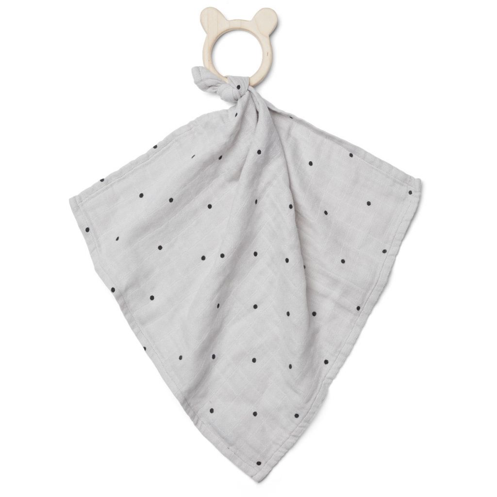 Liewood Dines Teether Cuddle Cloth – Classic Dot Dumbo Grey