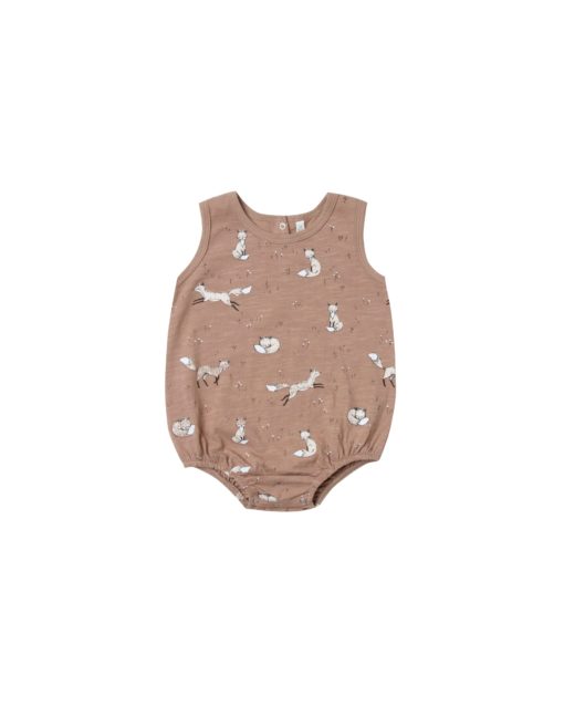 Rylee + Cru Winter Fox Bubble Onesie