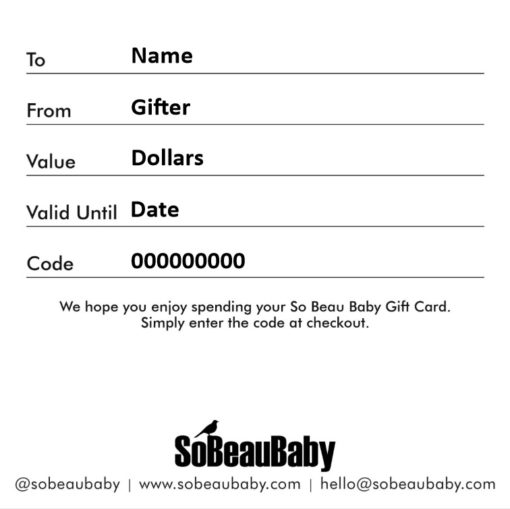 So Beau Baby Gift Card