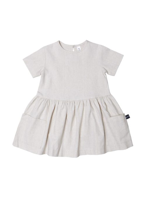 Huxbaby Natural Linen Dress