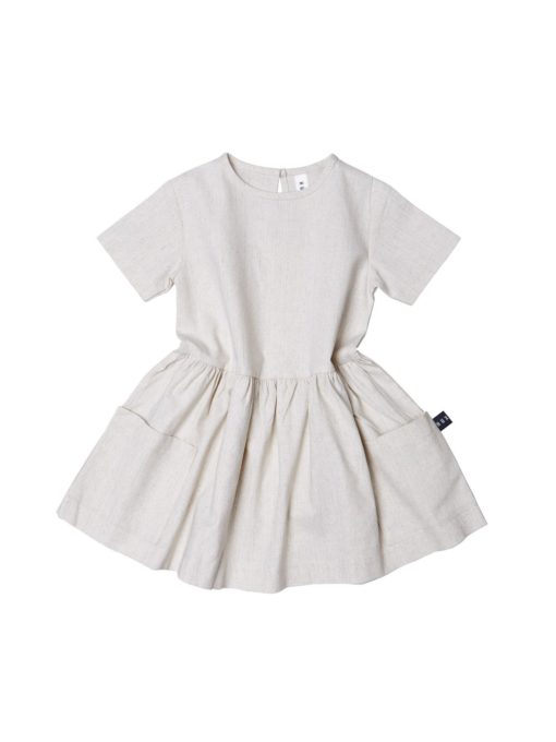 Huxbaby Natural Linen Dress