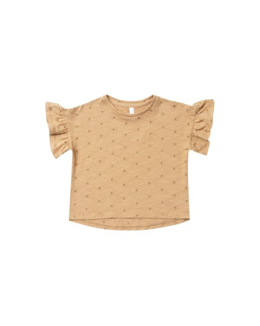 Rylee + Cru Eyelet Flutter Tee