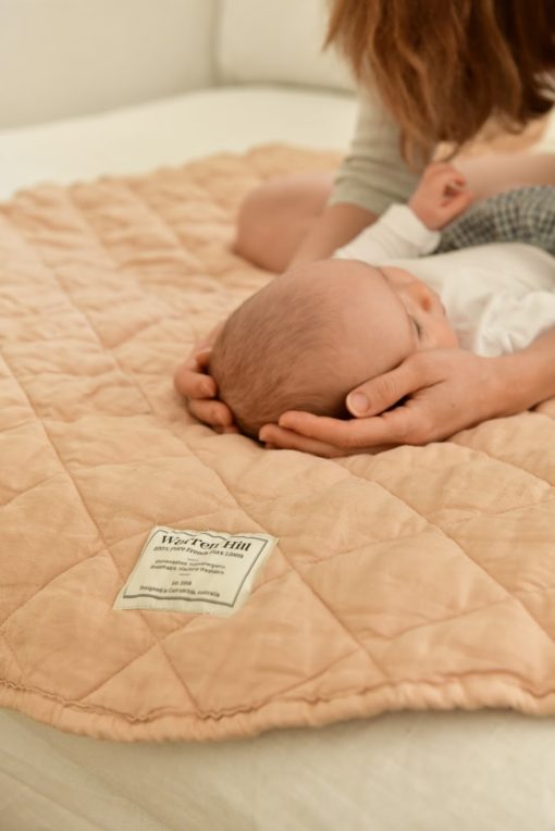 Warren Hill Linen Quilted Play Mat – Oat