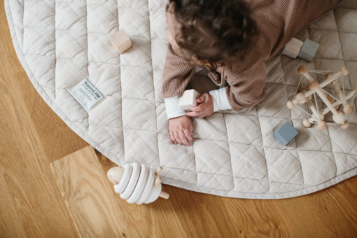 Warren Hill Linen Quilted Play Mat – Natural