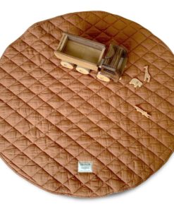 Warren Hill Linen Quilted Play Mat – Rust