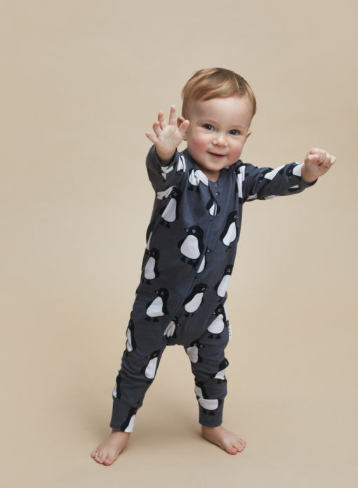 Huxbaby Penguin March Zip Romper