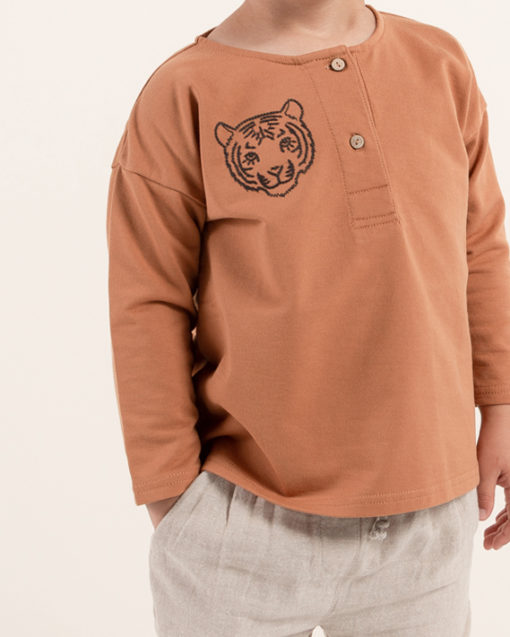 Rylee + Cru Tiger Henley Sweatshirt